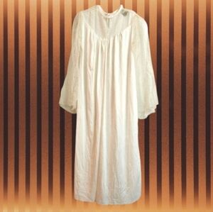 White Angel Gown Gold Flecked Costume Halloween  Large